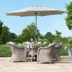 Alternative view of Oxford Heritage 4 Seat Round Rattan Dining Set