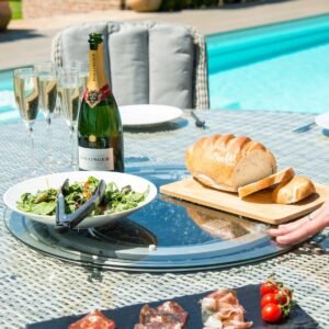 Alternative view of Heritage 6 Seat Round Rattan Fire Pit Dining Set