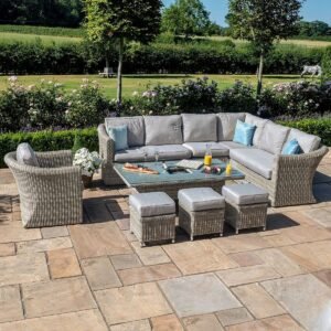 A Oxford Deluxe Large Rattan Corner Dining Set