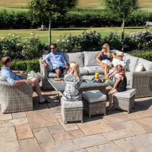 Alternative view of A Oxford Deluxe Large Rattan Corner Dining Set
